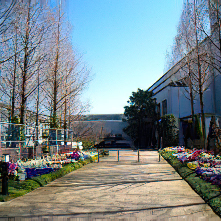 Sakata office with flowers